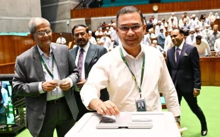 রাষ্ট্রপতি নির্বাচনে ভোট দিলেন প্রধানমন্ত্রী তারেক রহমান