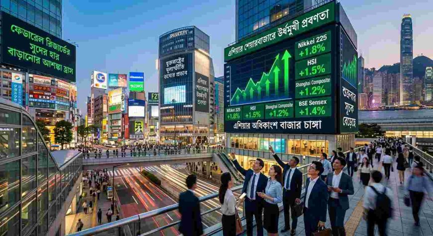 মার্কিন অর্থনৈতিক তথ্যে সুদের হার নিয়ে উদ্বেগ কমায় এশিয়ার অধিকাংশ শেয়ারবাজার চাঙা