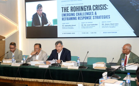 মানবিক সহায়তার পাশাপাশি রোহিঙ্গা সংকটের টেকসই রাজনৈতিক সমাধান নিশ্চিত করতে হবে : স্বরাষ্ট্রমন্ত্রী