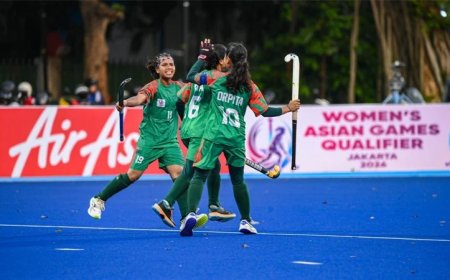 চায়নার বিপক্ষে কাল এশিয়ান গেমসে অভিষেক হচ্ছে বাংলাদেশ নারী হকি দলের