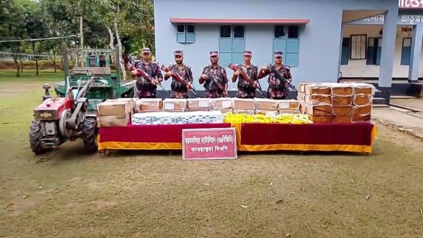শেরপুরে বিপুল পরিমাণ ভারতীয় কসমেটিক জব্দ